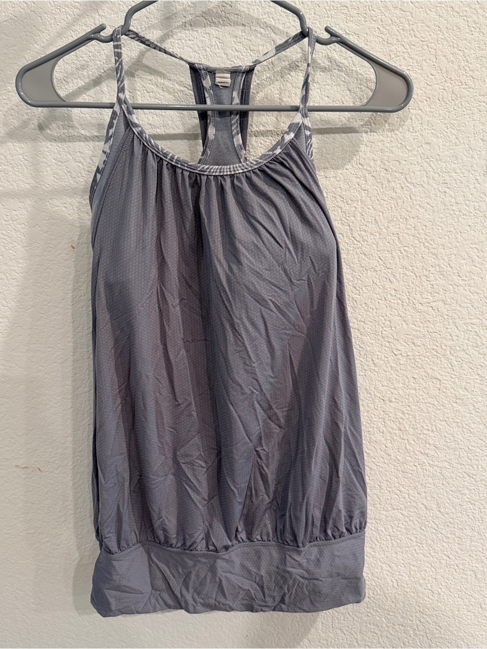 lululemon athletica Grey Gathered Racerback Tank